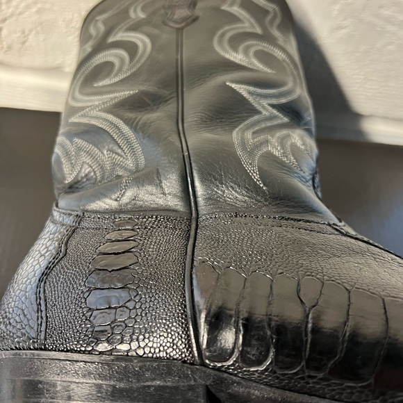 Nocona 12D ostrich leg western boots, black - Picture 7 of 14